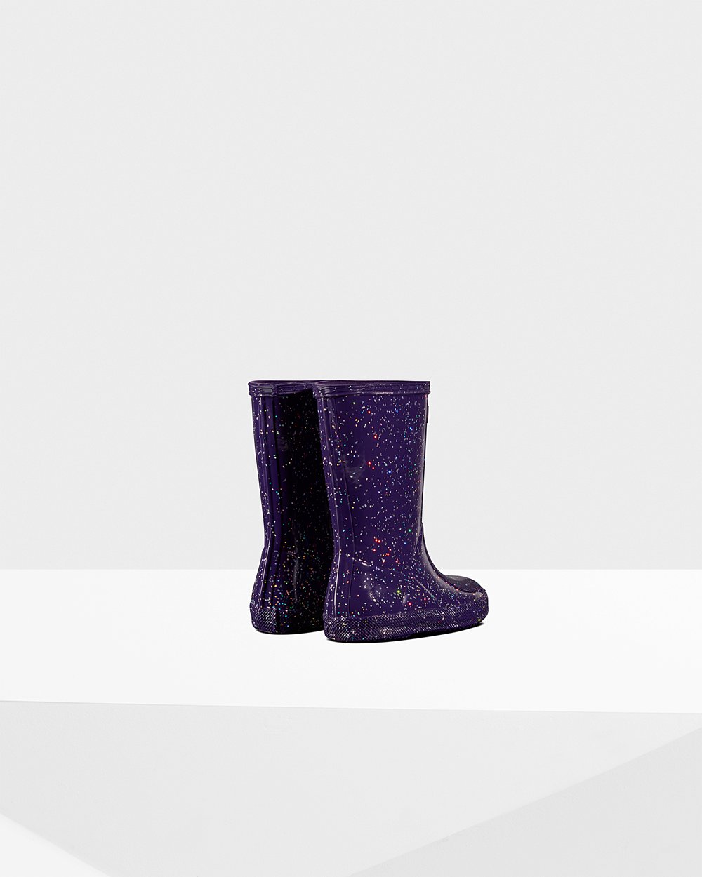 Kids Hunter Original First Giant Glitter - Rain Boots Blue Purple - 8531-YJRHB